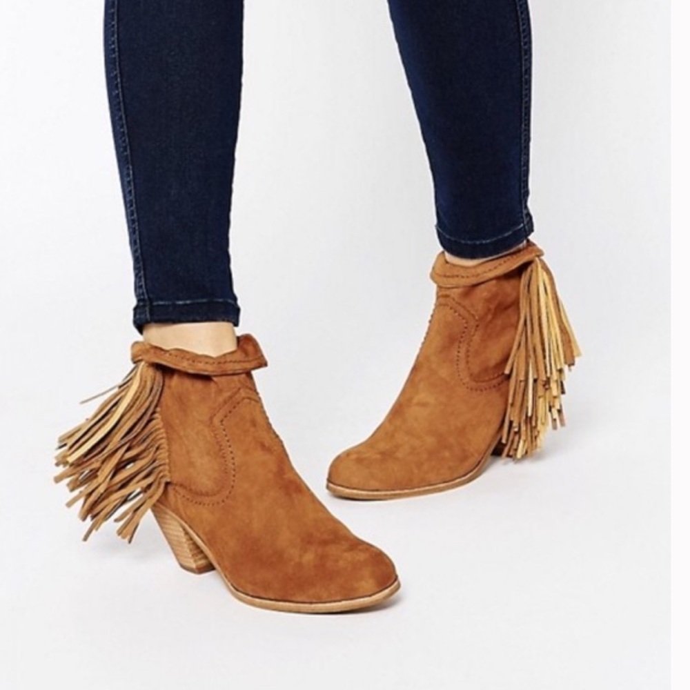 Sam Edelman Louie Fringe Bootie - Brown - 6 M